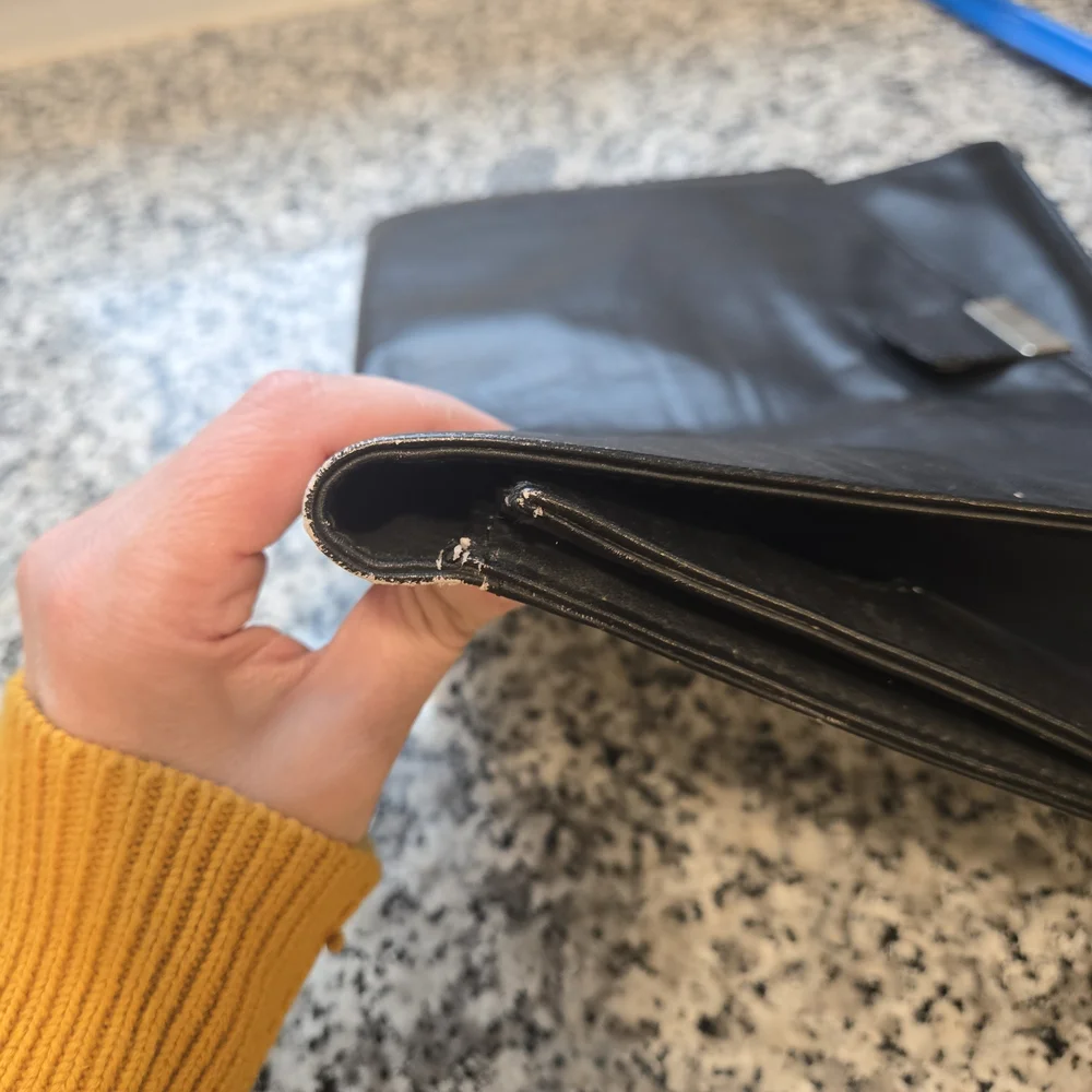 ​Vintage Professional Black Leather Document Clutch | Portfolio Case